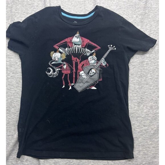 Threadless The Nightmare Before Christmas T-Shirt Men's Medium Graphic Black - Picture 1 of 8